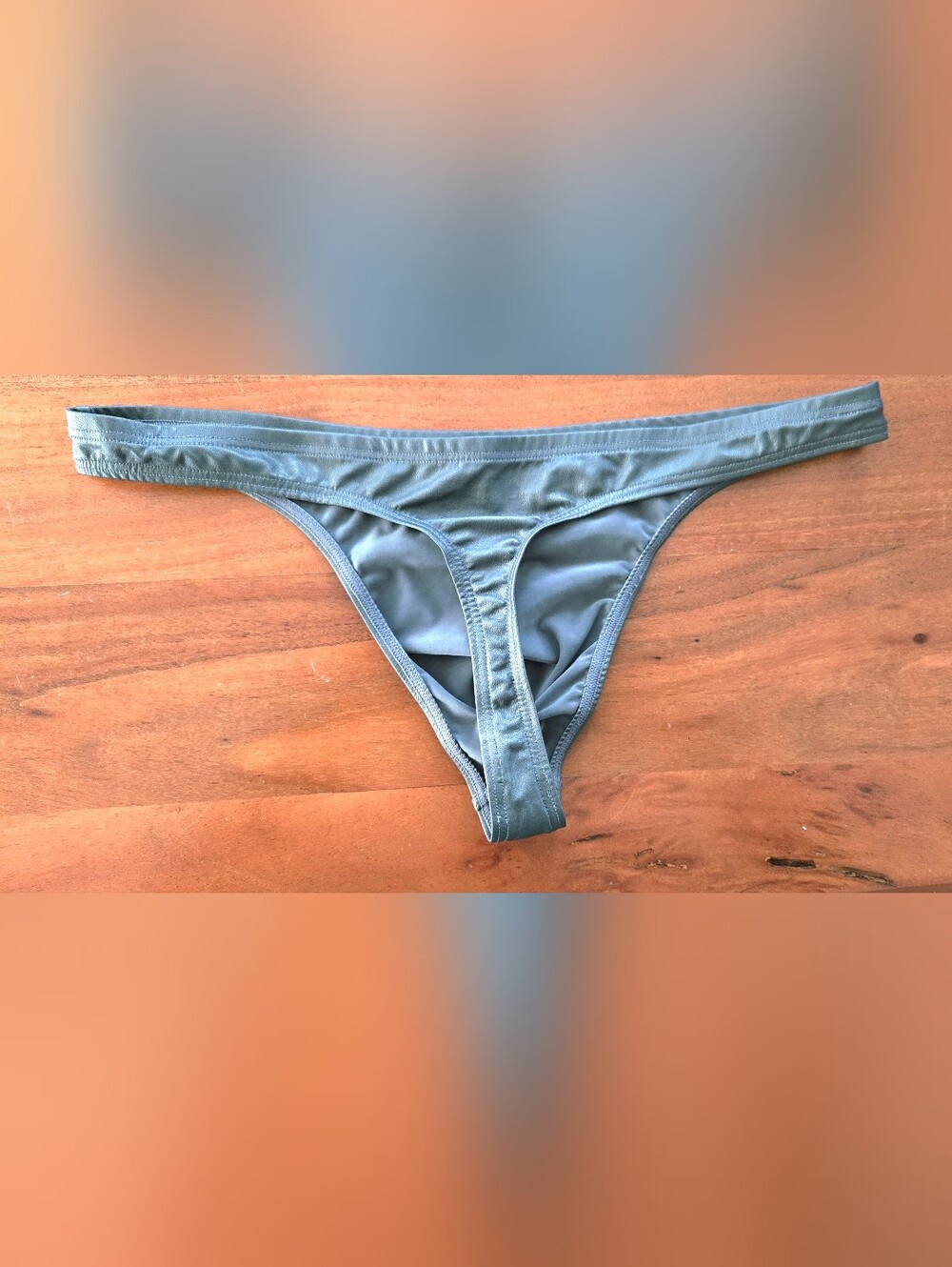 Mens Faux Leather Thong - Picture 2 of 2